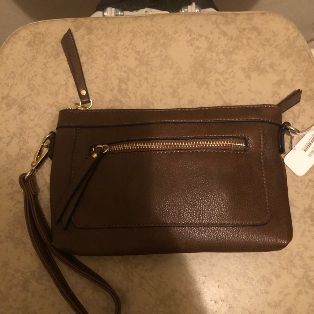 Elegant Brown Leather Clutch